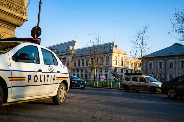 Romania Police Car Politia Rutiera Bucharest Traffic Romania 2022 — стоковое фото