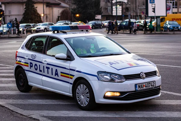 Romanian Police Car Politia Rutiera Bucharest Traffic Romania 2022 — Fotografia de Stock