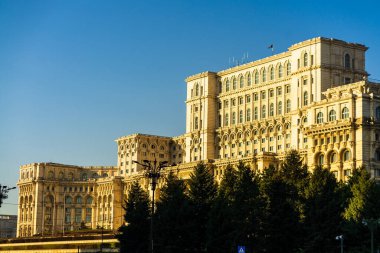 Detail of Palace of the Parliament, Bucharest, Romania