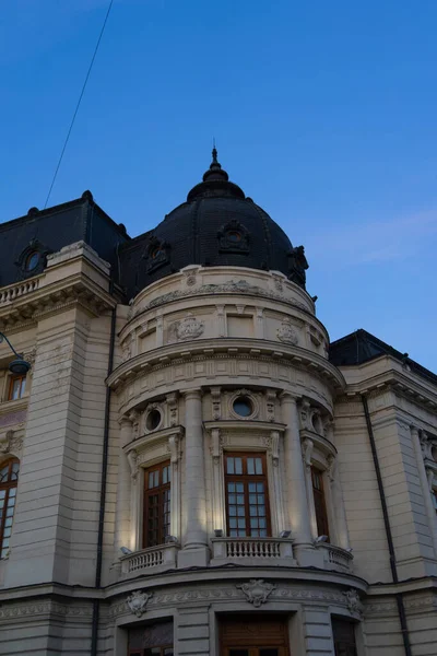 Εθνική Βιβλιοθήκη Βρίσκεται Στην Καλέα Βικτοριέι Στο Βουκουρέστι — Φωτογραφία Αρχείου