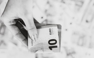 EURO banknotu, Euro 'nun fotoğrafı. Avrupa 'da EUR para enflasyonu