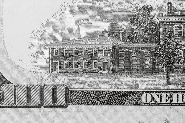 Selektiver Fokus Auf Details Von Usd Banknoten Makrodetails Der Dollarnoten — Stockfoto