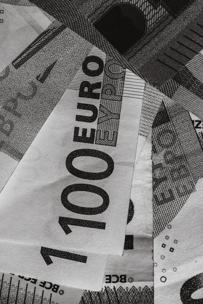 Close Money Euro Banknotes Background Money Euro Isolated — Stock Photo, Image
