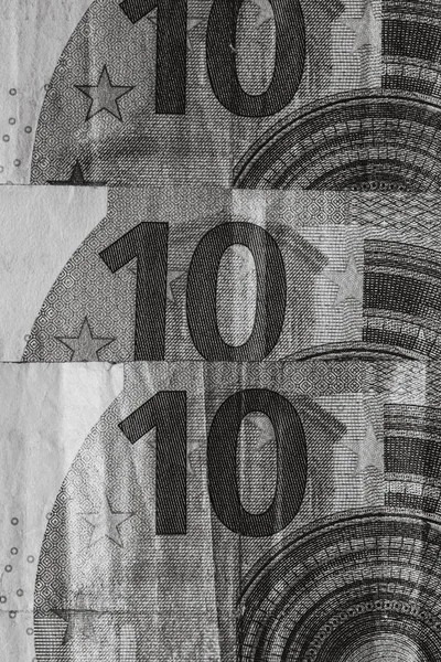 Selektiver Fokus Auf Die Details Der Euro Banknoten Makrodetails Von — Stockfoto