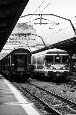 Bükreş Kuzey Tren İstasyonu (Gara de Nord Bükreş) Romanya, 2023