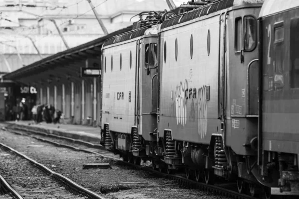 부쿠레슈티 철도역 Gara Nord Bucharest 루마니아 2023 — 스톡 사진