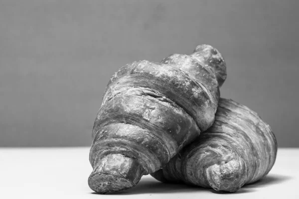 stock image Delicious fresh pastry croissant. French croissant breakfast