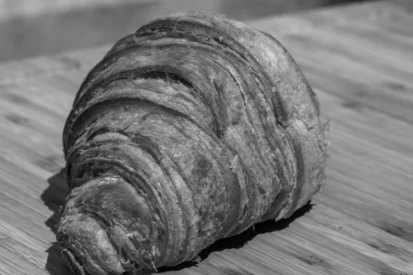 Stock image Delicious fresh pastry croissant. French croissant breakfast