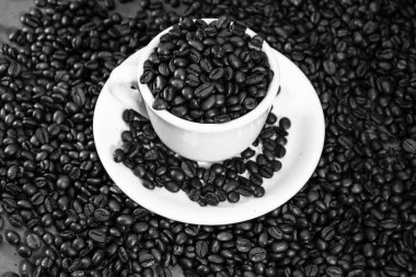 Sade kahve fincanı. Kahvaltı kahve konsepti.