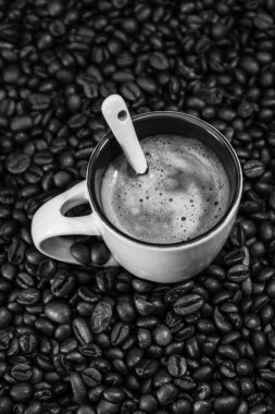 Sade kahve fincanı. Kahvaltı kahve konsepti.