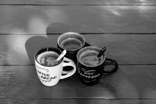 Sade Kahve Fincanı Kahvaltı Kahve Konsepti — Stok fotoğraf