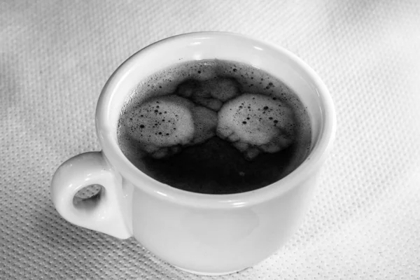 Zwarte Koffiekop Ontbijt Koffie Concept — Stockfoto