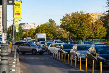 Bükreş, Romanya, 2022 'de trafik sıkışıklığı, trafik yoğunluğu