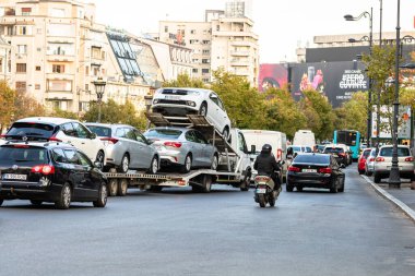 Bükreş, Romanya, 2022 'de trafik sıkışıklığı, trafik yoğunluğu