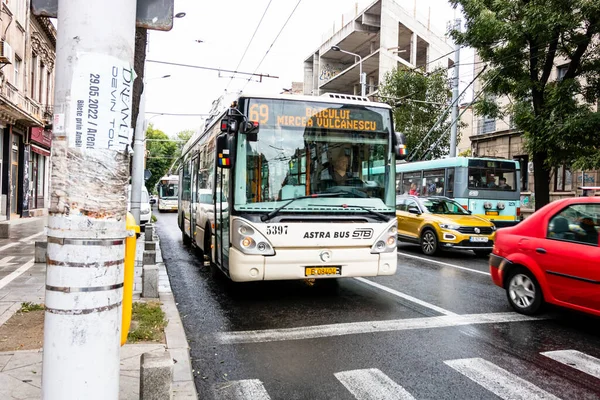 Autobus Korku Stb Transport Publiczny Bukareszt Rumunia 2022 — Zdjęcie stockowe