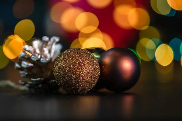 Décorations Arbre Noël Avec Lumières Noël — Photo
