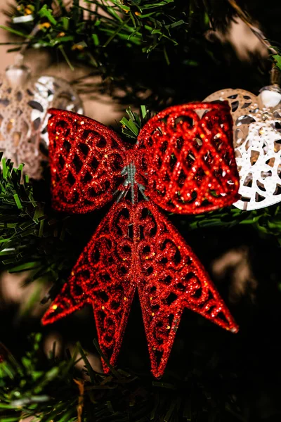 Christmas Tree Decorations Christmas Lights — Stock Photo, Image