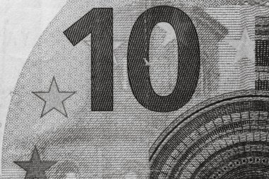 EURO banknotlarının detaylarına özen göster. EURO banknotlarının makro detaylarını kapat. Dünya para kavramı, enflasyon ve ekonomi kavramı