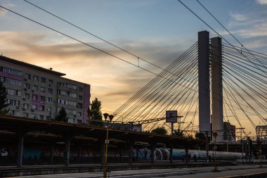 Modern architecture in Bucharest city, Romania, 2022