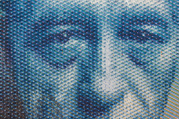 Закройте макродетали банкнот швейцарских франков, детализируйте фотографию швейцарского франка. Концепция мировых денег, инфляция и экономика
