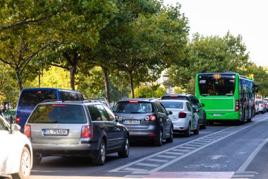 Bükreş, Romanya, 2022 'de trafik sıkışıklığı, trafik yoğunluğu