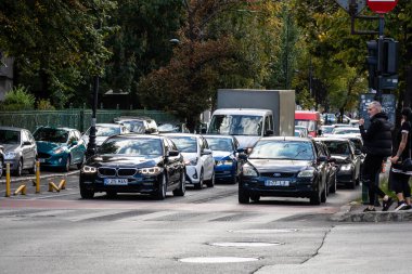 Bükreş, Romanya, 2022 'de trafik sıkışıklığı, trafik yoğunluğu
