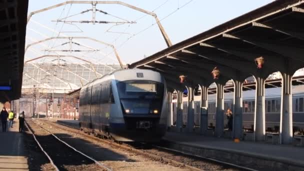 Train Motion Train Platform North Rail Station Gara Nord Train — Wideo stockowe