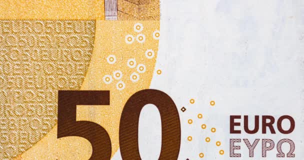 Movimiento Parada Efectivo Euros Crisis Financiera Inflación Moneda Euro — Vídeo de stock