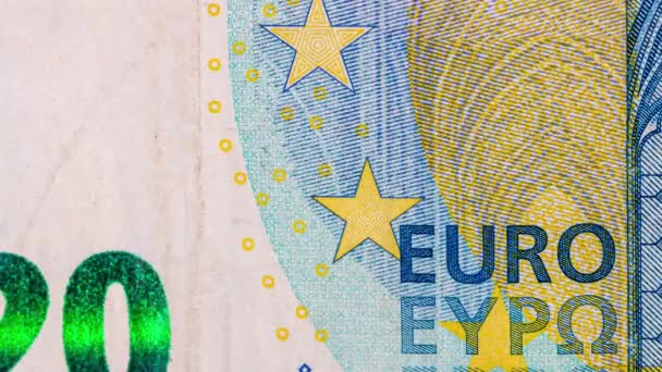 Euro Cash Stop Motion Financial Crisis Inflation Euro Currency Money — Vídeo de Stock