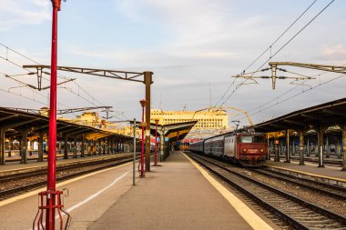 People at Bucharest North Railway Station (Gara de Nord) in Bucharest, Romania, 2023