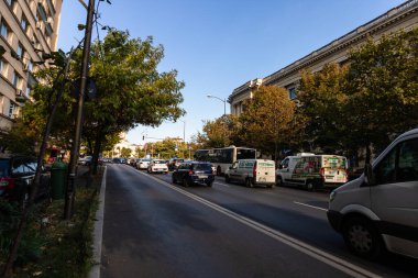 Bükreş, Romanya, 2022 'de trafik sıkışıklığı, trafik yoğunluğu