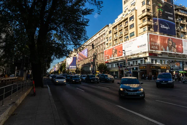 Автомобільний Рух Годину Пік Забруднення Автомобіля Затори Дорогах Бухаресті Румунія — стокове фото