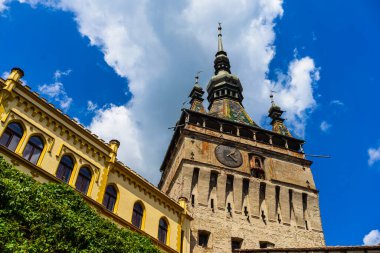 Medieval fortified citadel of Sighisoara city and the famous Clock Tower