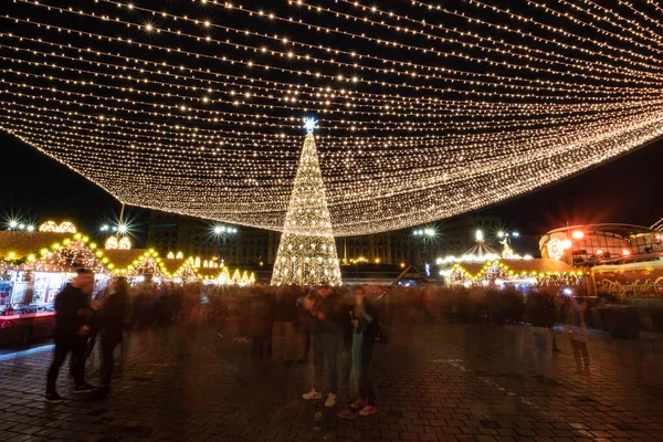 Bucharest Christmas Market Night — Stock fotografie