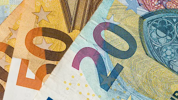 Mata Uang Euro Eropa Inflasi Uang Eur Arus Uni Eropa — Stok Foto