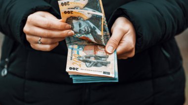 Romanya LEI Para Birimi Banknotu. RON Para Avrupa Para Birimi