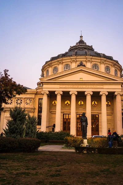 Romanian Athenaeum Ateneul Roman Bucharest Romania 2022 — Fotografia de Stock