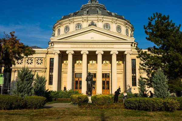 Romanian Athenaeum Або Ateneul Roman Бухаресті Румунія 2022 — стокове фото