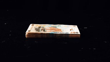 Romanya LEI Para Birimi Banknotu. RON Para Avrupa Para Birimi
