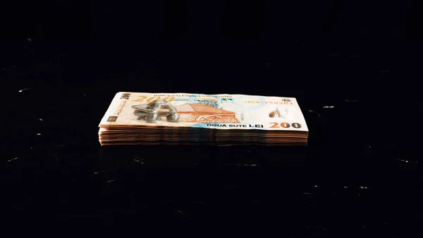 Румунська Грошова Купюра Lei Гроші Європейська Валюта — стокове фото