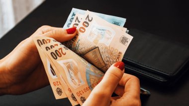 Romanya LEI Para Birimi Banknotu. RON Para Avrupa Para Birimi