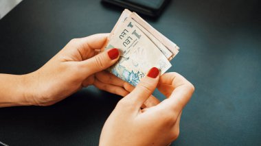 Romanya LEI Para Birimi Banknotu. RON Para Avrupa Para Birimi