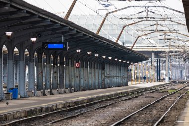 People at Bucharest North Railway Station (Gara de Nord) in Bucharest, Romania, 2023