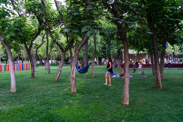 Прекрасний Міський Парк Люди Які Розважаються Бухаресті Румунія 2023 Рік — стокове фото