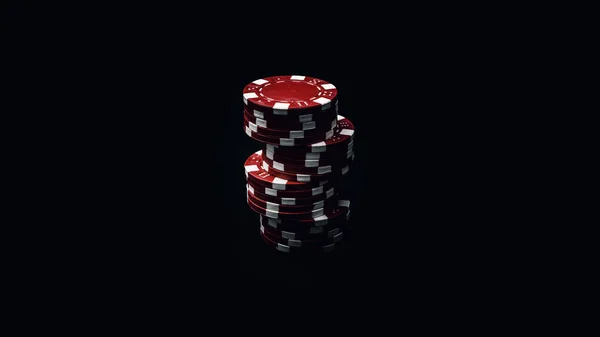 Stapel Poker Chips Voor High Stakes Casinospellen — Stockfoto