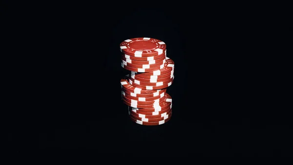 Στοίβα Τσιπ Πόκερ Για Παιχνίδια Καζίνο Υψηλού Πονταρίσματος — Φωτογραφία Αρχείου