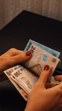 Romanya LEI Para Birimi Banknotu. RON Para Avrupa Para Birimi