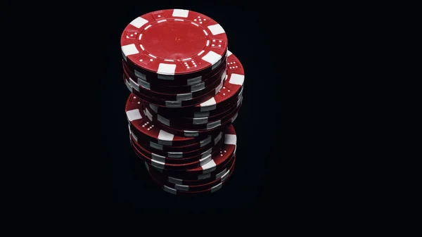Stapel Poker Chips Voor High Stakes Casinospellen — Stockfoto