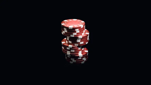 Stak Poker Chips Til High Stakes Casino Spil - Stock-foto