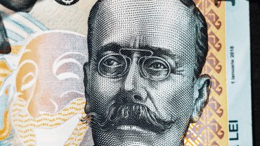 Romanya LEI Para Birimi Banknotu. RON Para Avrupa Para Birimi